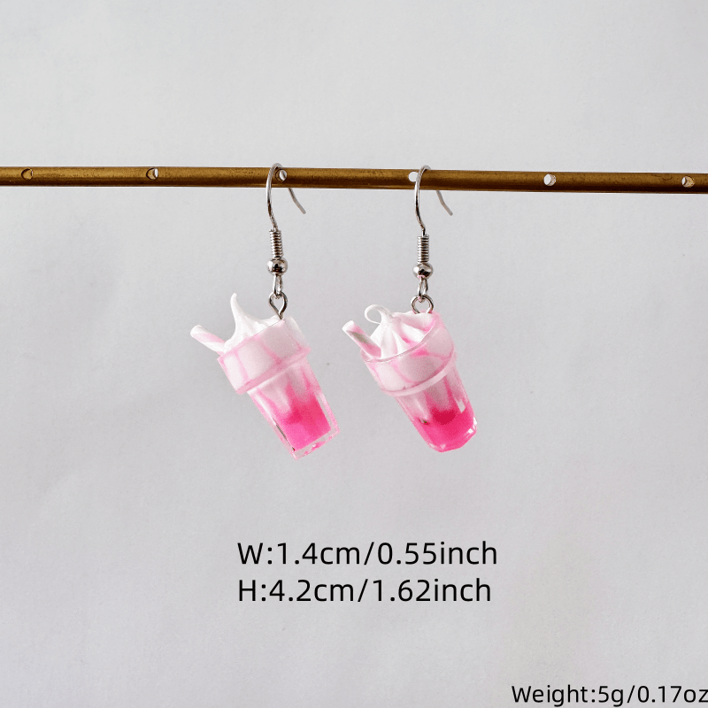Ice Cream Sundae Pendant Earrings for Women